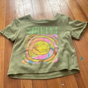 Nirvana baby-t crop top.